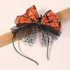 Ins Style Party Hairband Mesh Pumpkin Hairband Novelty Halloween Hair Hoop  Party