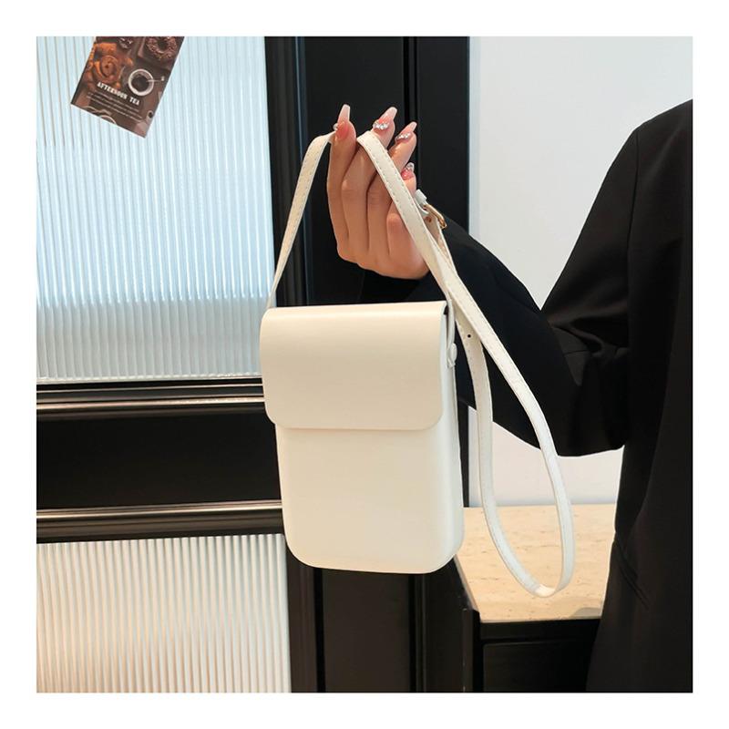 Candy Color Saddle Faux Leather Bag Sweet Small Square Phone Purse for Women CLE