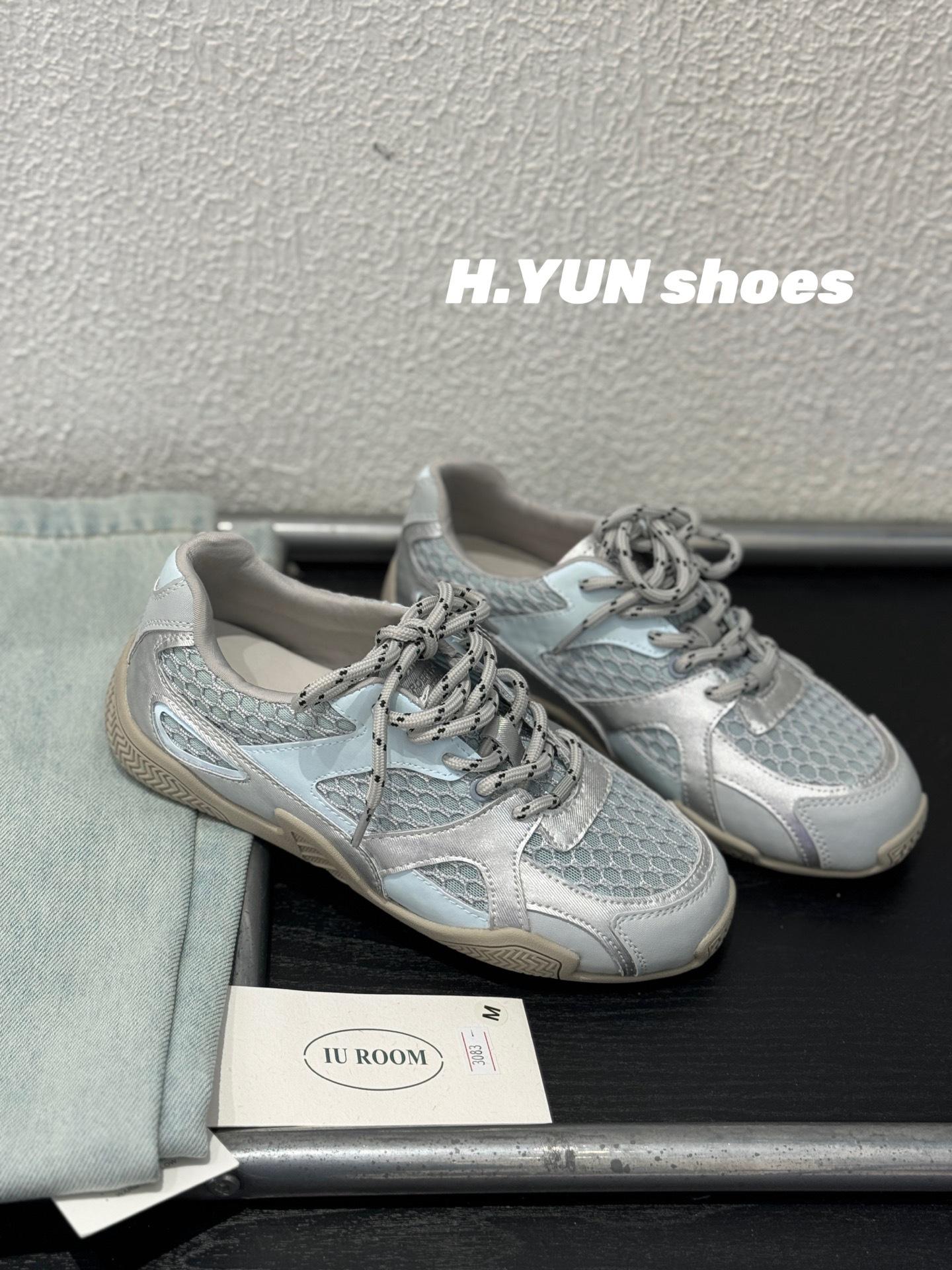 

European Station 2025 New Leather Mesh Breathable Sneakers Women s Shoes Thick Soles Increase Casual Versatile Daddy Shoes Tide 40 серебряный серый