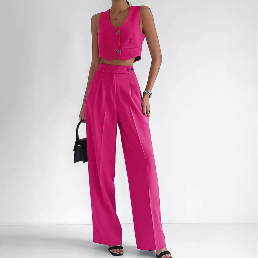 Women's Fashion Casual Vest Set