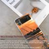 Fishing Rod At Sunset Scenery Pattern Clear Phone Case for Samsung Galaxy Z Flip 7 Flip 6 5 4 3 Folding Cover for Z Flip7 Flip5