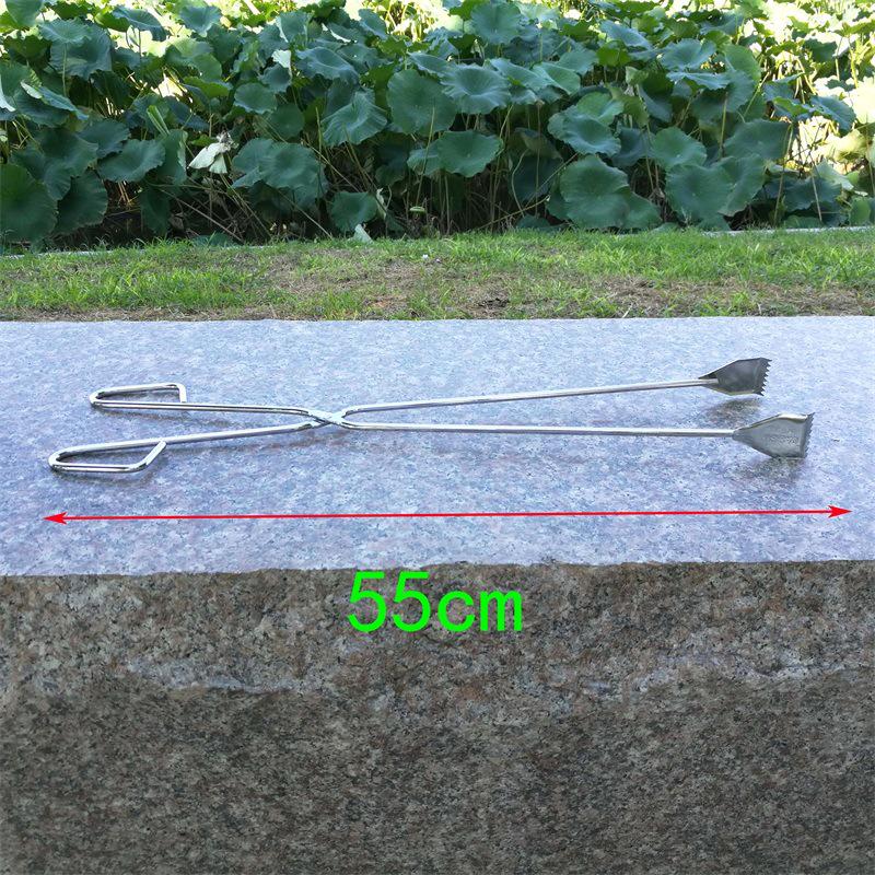 Stainless Steel Extended Trash & Food Tongs - Durable, Hygienic Pick-Up Tool