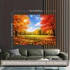 2D Vibrant Colorful Autumn Leaves Nature Backdrop Cloth