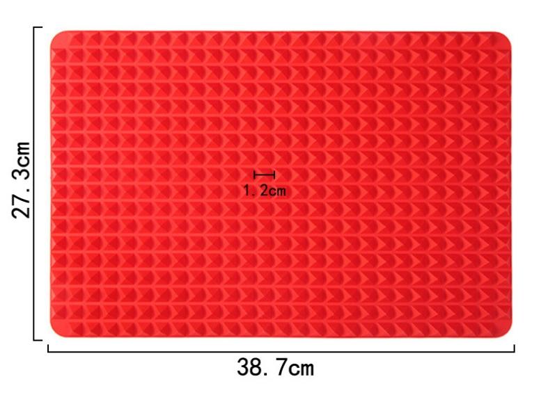 

Коврик для барбекю с маслом в форме пирамиды, силиконовый коврик для барбекю, жареные куриные крылышки, многофункциональный коврик для барбекю на открытом воздухе красный