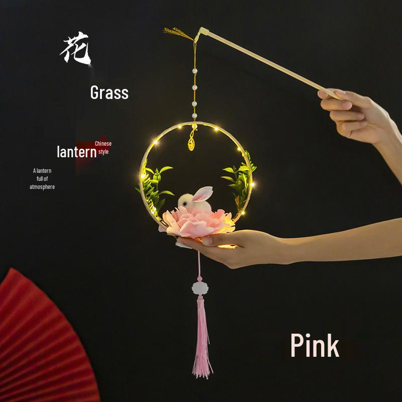 Children's DIY Mid-Autumn Festival Rabbit Lantern Kit: Jade Rabbit & Lotus Design