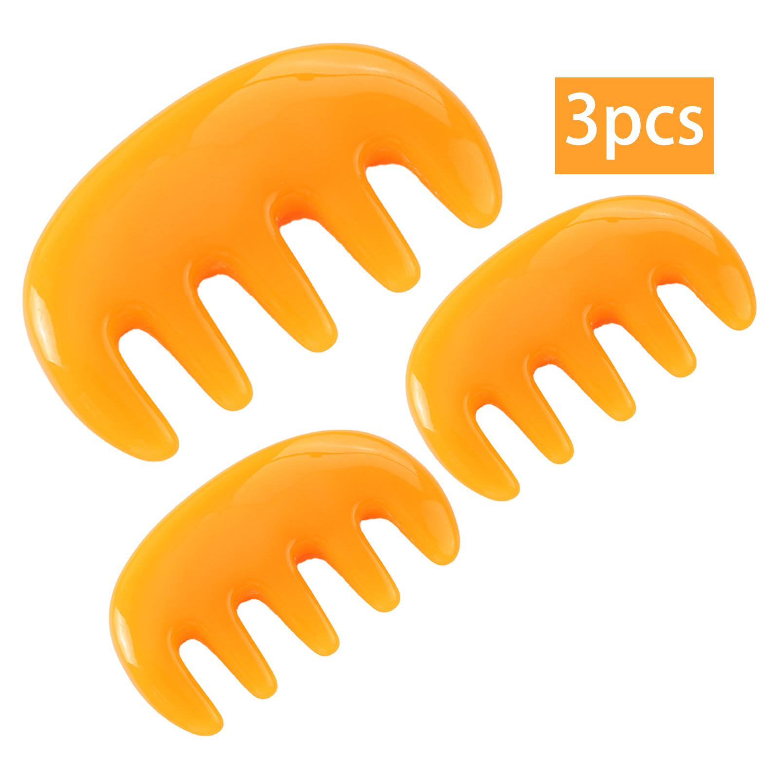 

3 шт., пятизубчатый массажер для головы, расческа для массажа кожи головы для женщин и мужчин, унисекс, терапия Гуаша, расслабляющий уход за волосами, инструмент для ежедневного использования One Size