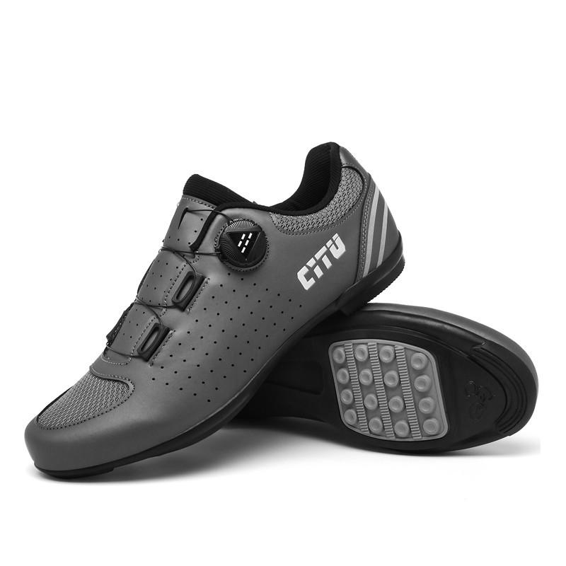 New unlocked cycling shoes spring and summer mesh men's and women's road bike lock shoes mountain bike hard bottom lock pedal set