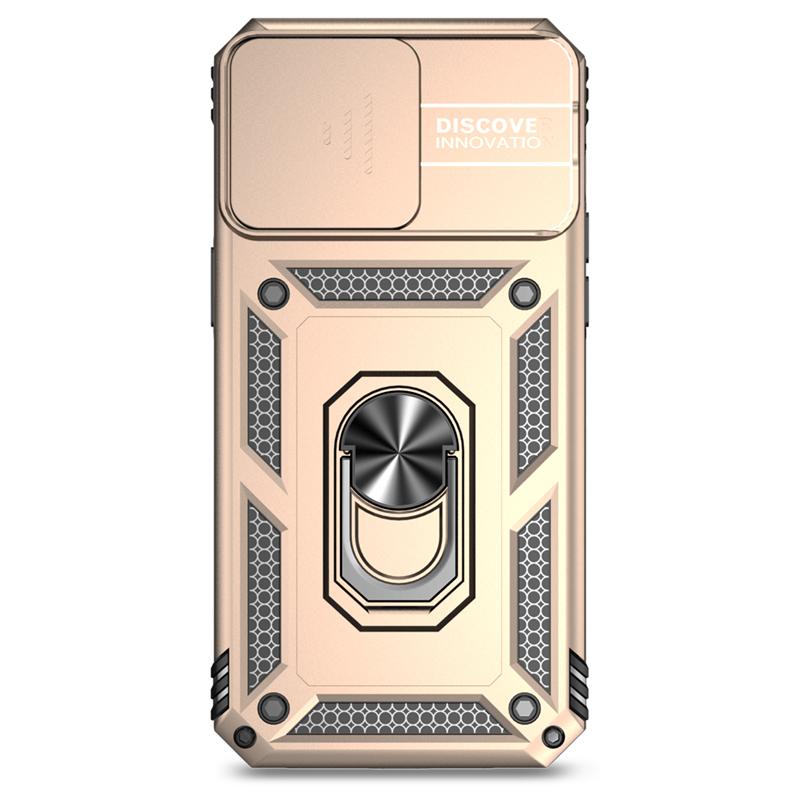 Sliding Push Window Case For iPhone 15 Pro Max Case iPhone 15 Cover Armor Shockproof Metal Ring Holder Camera Protector Cover