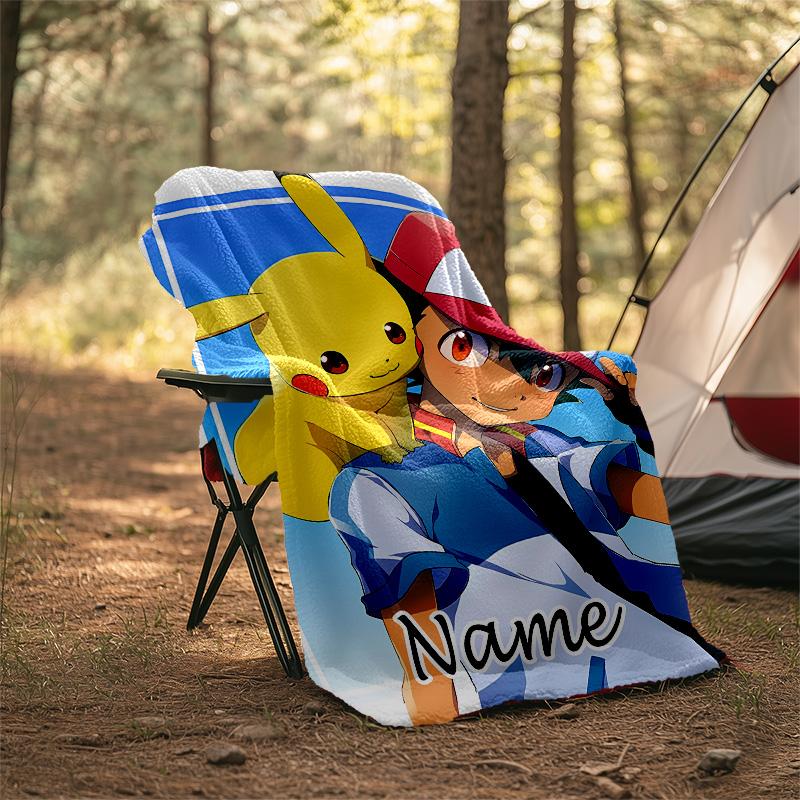 Customizable Pika Throw Blanket – Personalized Name, All-Season Cozy Snug Blanket, Machine Washable, Personalized Blanket
