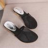 Summer Women Slippers Sexy Mesh Mules Indoor Home Slides Square Toe Female Shoes Outdoor Clogs Beach Sandals Flip Flops 43