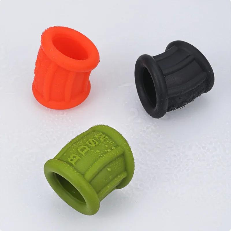 Sexy Silikon Schwanzring Hodenstrecker Hodensack Hoden Fesselung Männliche Ejakulationsverzögerung Verlängerte Zeit Sexspielzeug für Männer Erwachsenenspiele