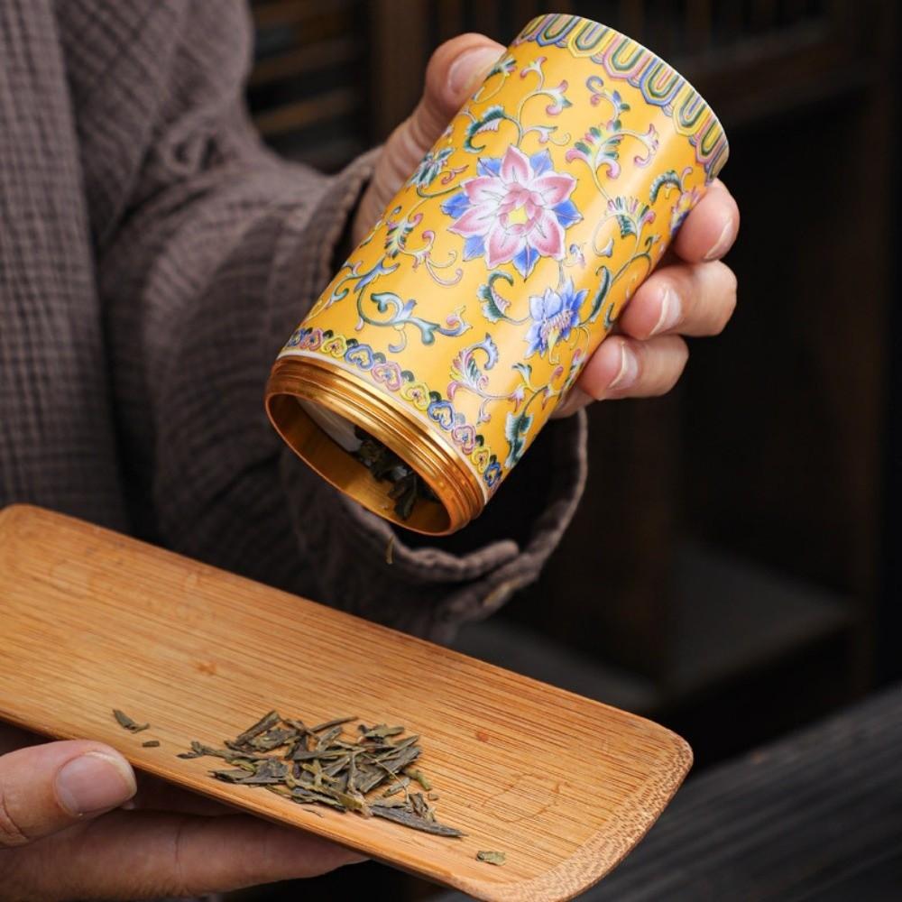 Ceramic Empty Tea Tin Can Mini Storage Jar Storage Can Tea Packaging Box  Tea-leaves Packaging