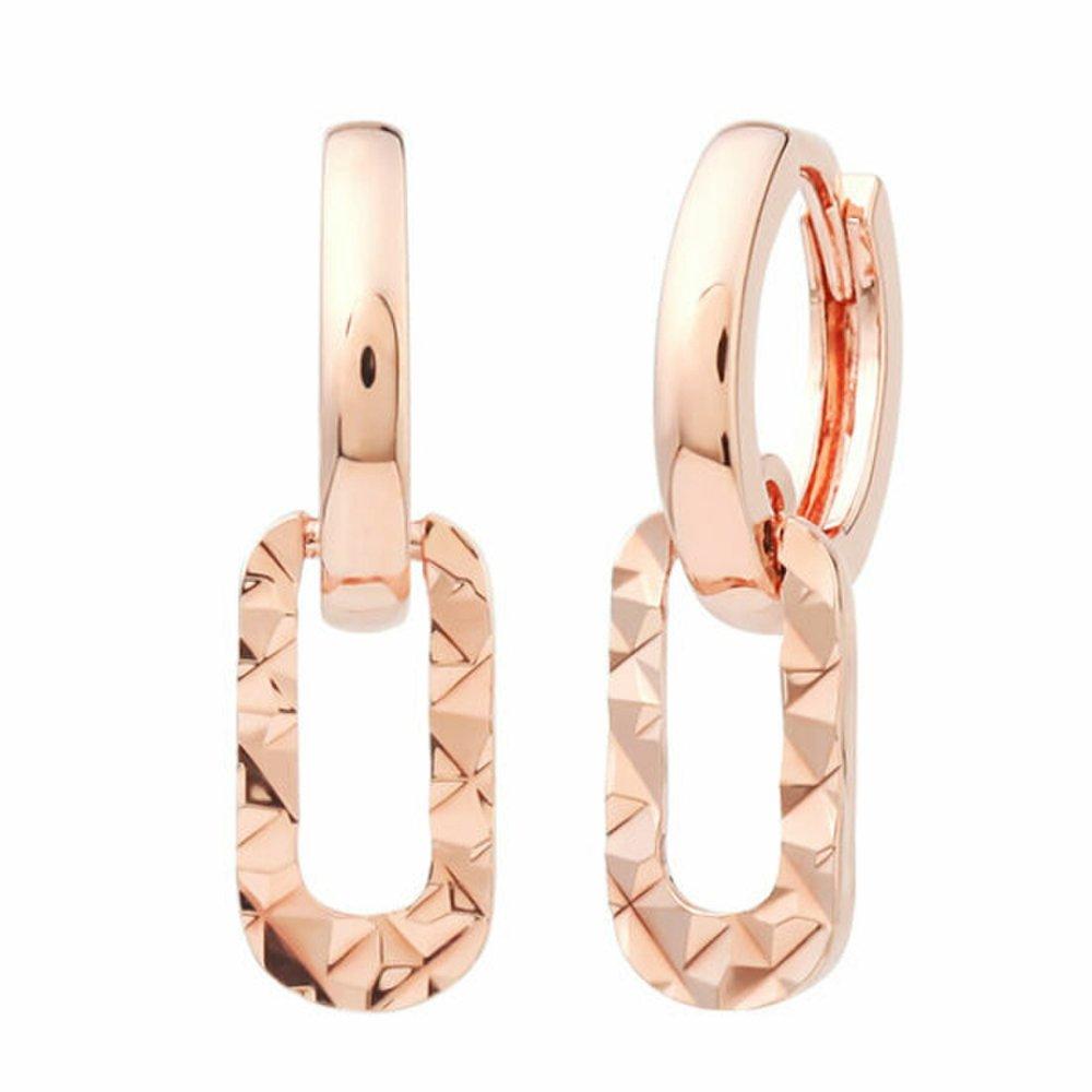 [] 14K Gold Needle Dali Clip Drop One-Touch Ring Earrings