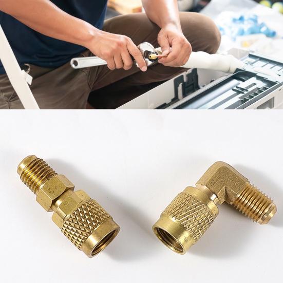 Refrigerant Brass Adapter Rustproof Corrosion Resistant R32/R454B Air Conditioner Reverse