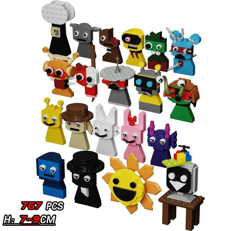 New I Sprunki Figures Building Blocks Dark Horror Sprunki Toy Set Simon Wenda Figure Construction Toy Xmas Easter Gift