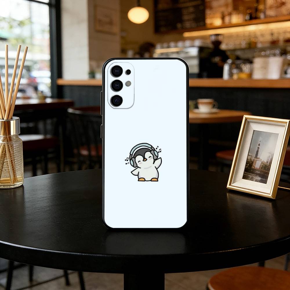 Cute cartoon penguin Phone Case For Samsung S25,S24,S21,S22,S23,S30,Ultra,S20,Plus,Fe,Lite,Note,10,Black Cover