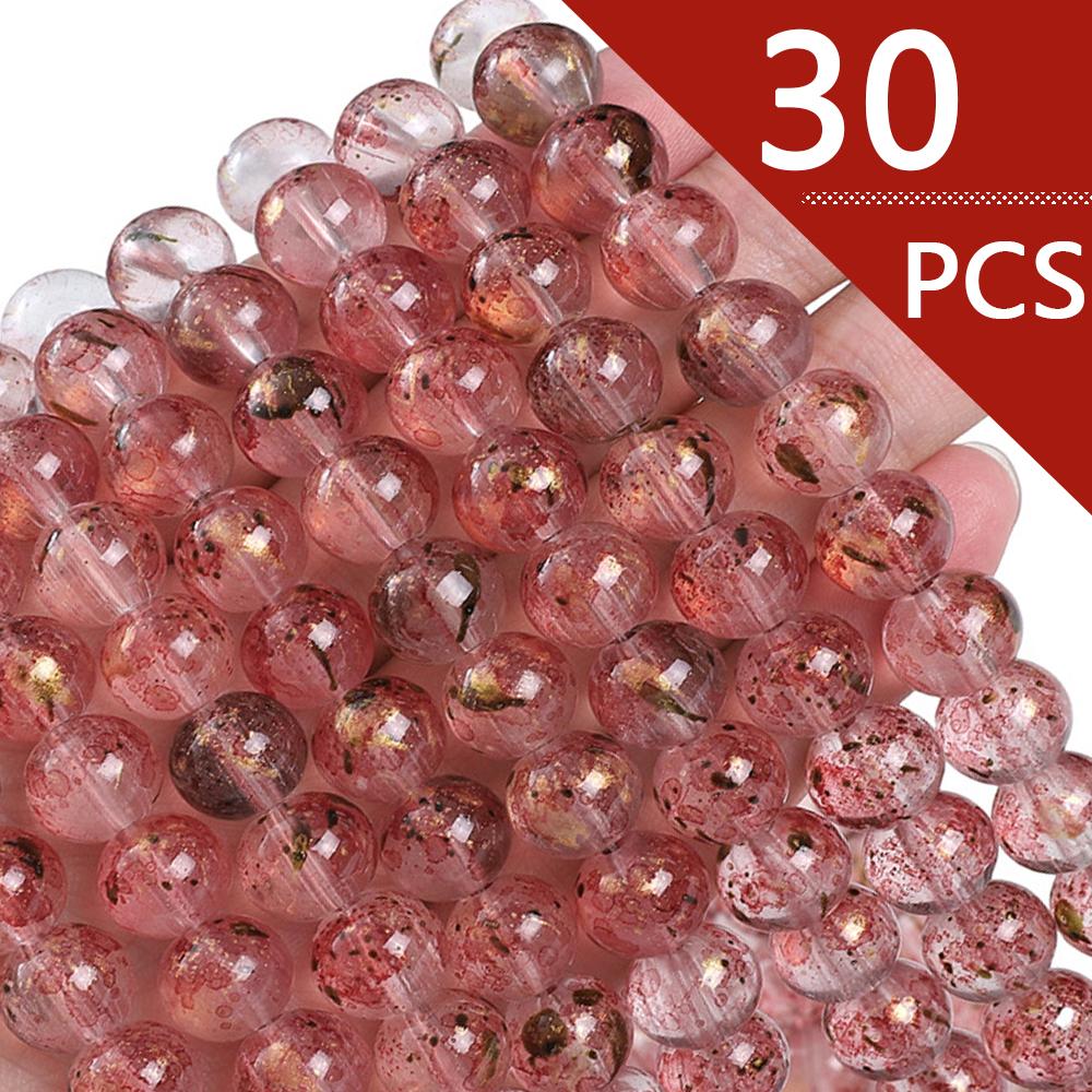 Japońskie i koreańskie rozmazujące się przezroczyste tusze posypywanie złotem szklane koraliki luźne koraliki ręcznie robione diy materiał do koralików akcesoria do bransoletek