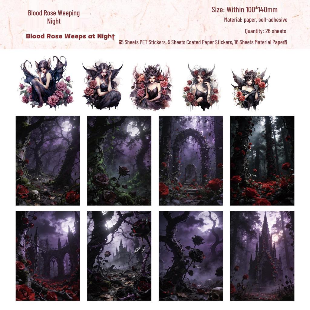 Retro Story Seria Xunxian: Europejski Zestaw Materiałów z Postaciami - 6 Stylów do Dekoracji Dziennika