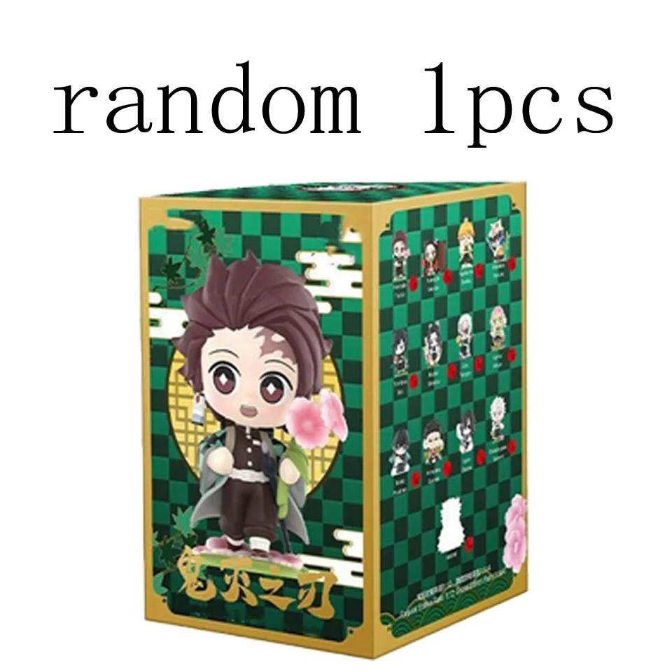 #Demon Slayer Tanjiro Kamado Nezuko Anime Cartoon Figure Blind Box Creative  Statue Model Ornament Surprise Gift Box
