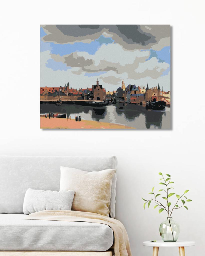 Zuty Paint by Numbers VIEW OF DELFT (J. VERMEER), 40x50 cm uygun
