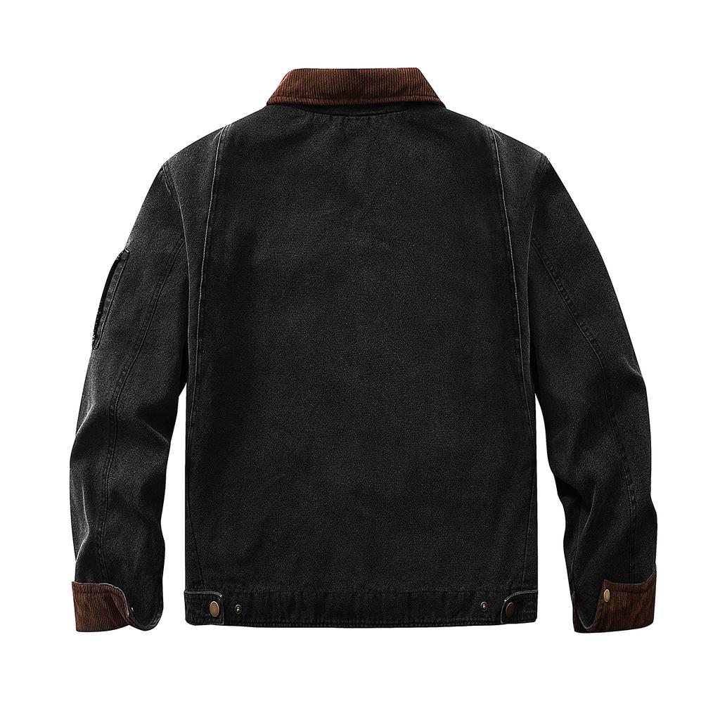 Männer Kleidung Winter Cord Herren Baumwolle Mantel Revers Freizeit Baumwolle gefütterte Jacke Top Warme Baumwolle gefütterte Mantel