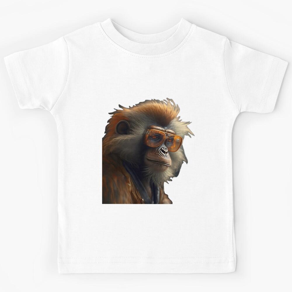 Monkey Wearing Sunglasses Kids T-Shirt 100