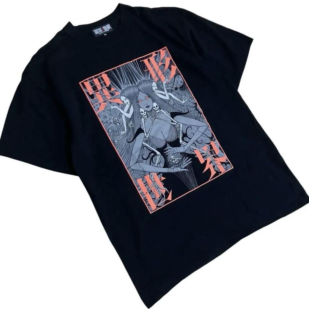 [USED] Junji Ito Artbook Commemorative Igyo Sekai T-Shirt JUNJI I TO XL Uzumaki Tomie