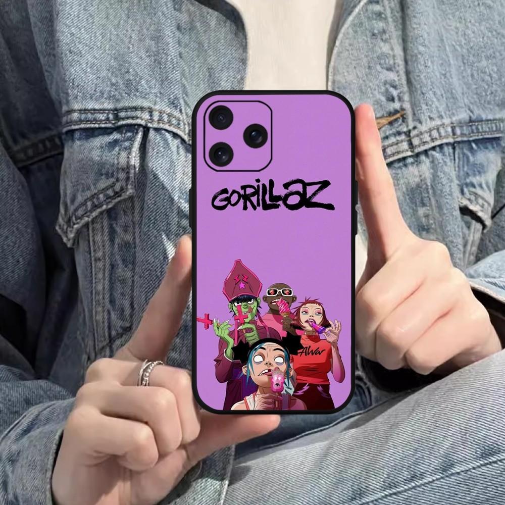 Rock Band Gorillaz Phone Case For iPhone Mini 11 12 13 14 15 Pro XS Max X Plus SE XR Black Soft Shell