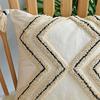 Embroidery Woven Tufted Cushion Quilted Pillow Case Cover for Sofa Bed Decor