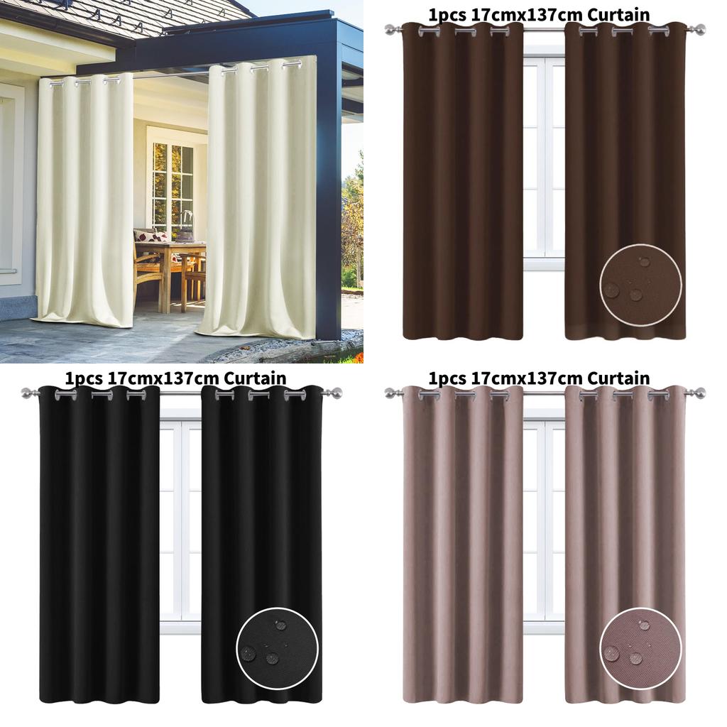 Wasserdichter Outdoor-Canvas-Vorhang mit vollständiger Lichtblockierung für Balkon- und Terrassenbereiche
