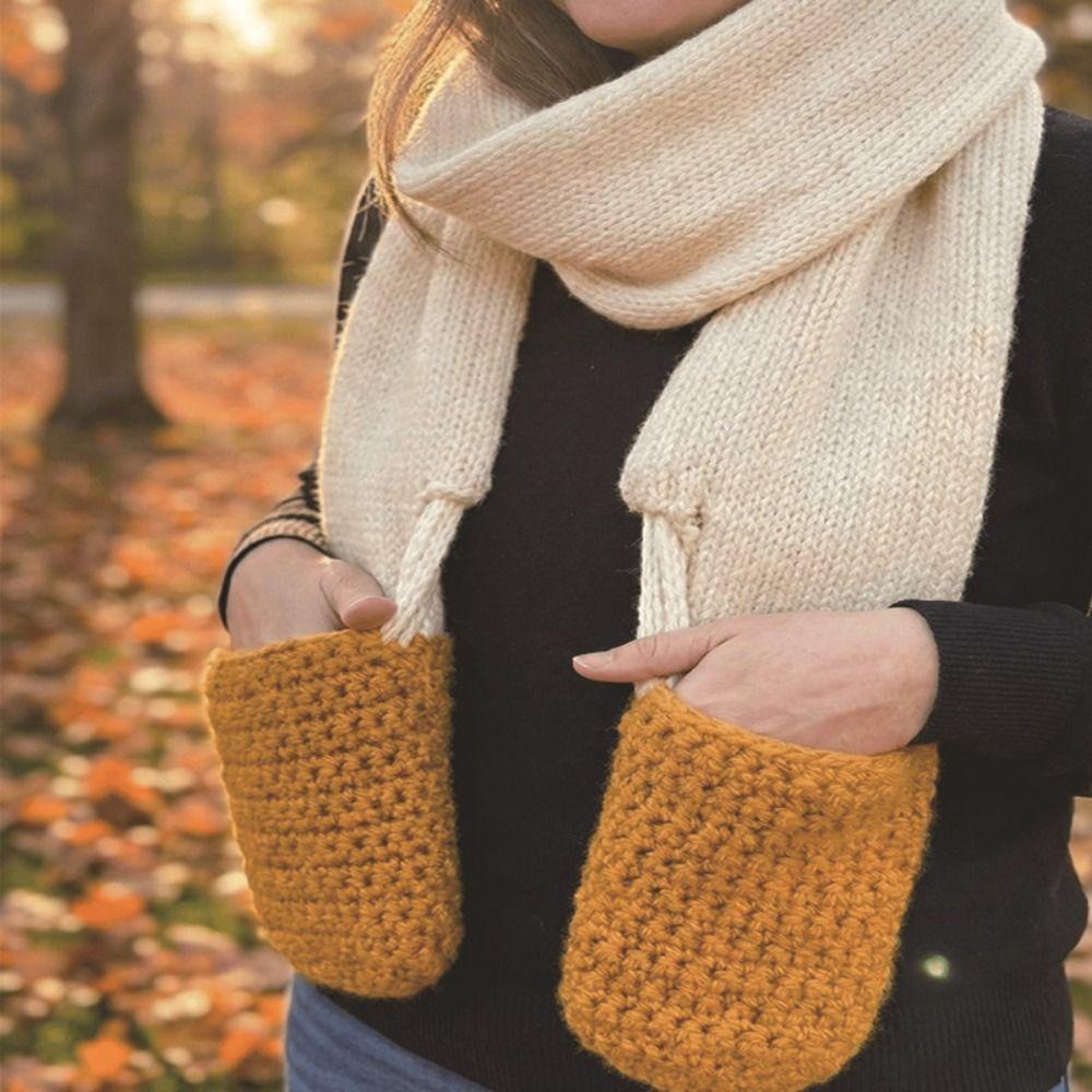 Cute Mozzarella Stick Scarf Warm Hand-Knitted Scarf Children Gift Long Neck Scarves Outdoor