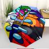 Among Us Print Automatic Open Close Umbrella, Portable Foldable Umbrella, for Outdoor Commute Camping Trip, Ideal Birthday Gift
