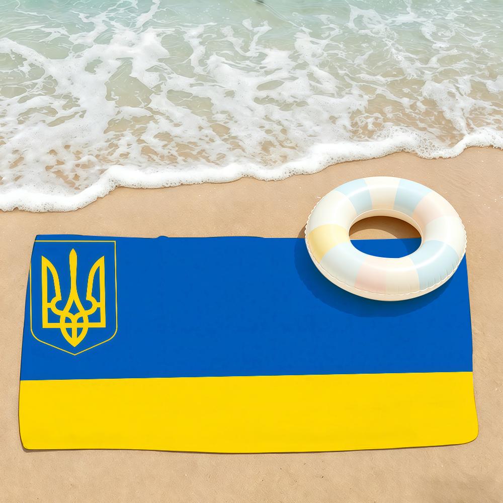 Nation U-Ukraine Flag Towel Drying Bath Towel Applicable To Light Swimming Camping Yoga Beach Out