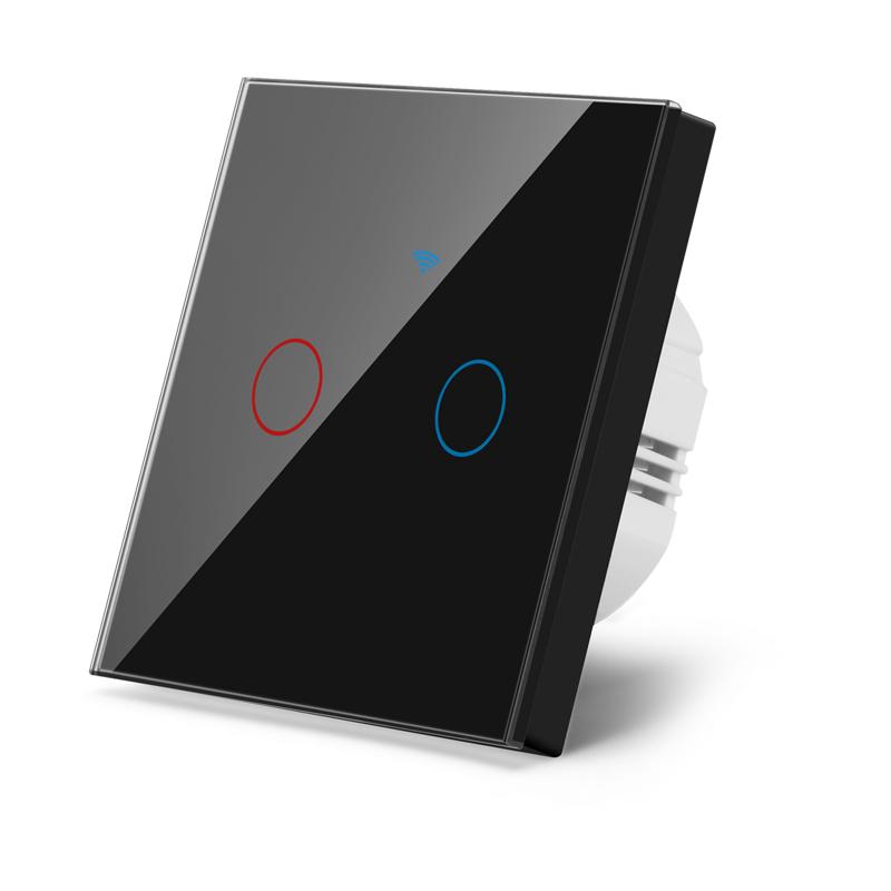 Manufacturer WiFi Smart Control  Wall Switches 86mm*86 mm&Eu Standard чёрный