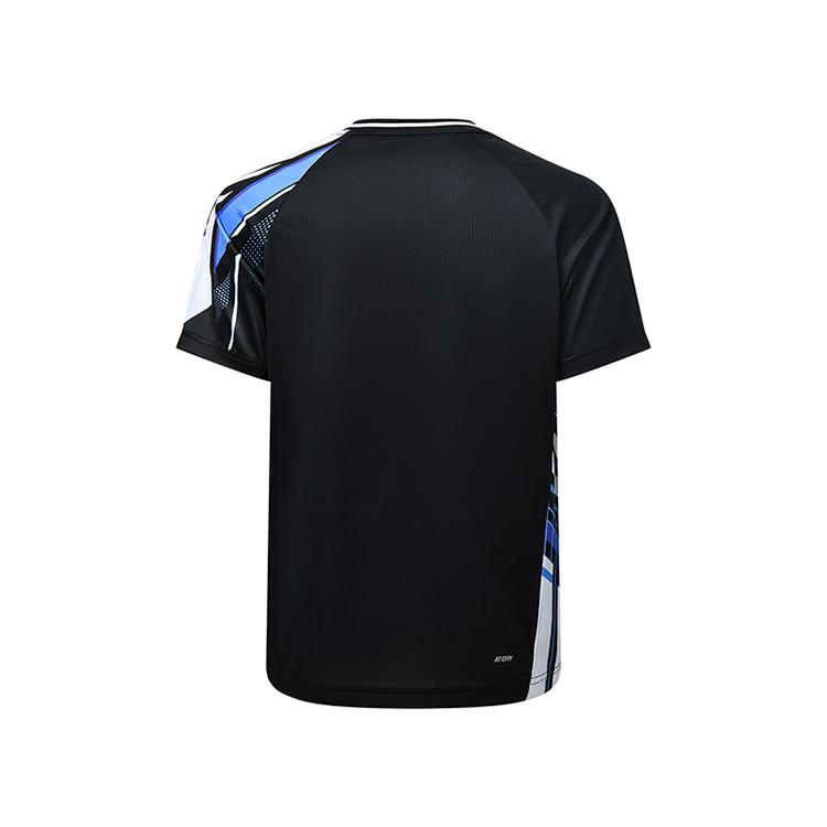 Li-Ning Quick-Drying Straight-Cut Round Neck Short Sleeve T-Shirt Unisex Tops Black AAYU159-1