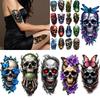 75 Pezzi Tatuaggi Temporanei Halloween Teschio Horror Body Art Braccio Finti Tatuaggi per Donne Uomini Realistici Impermeabili