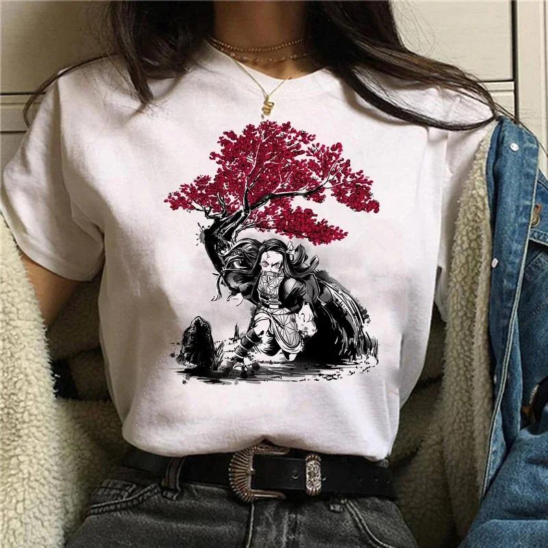 Demon Slayer Fashion Cotton T-shirt Unisex Kimetsu No Yaiba Nezuko T-shirt Unisex Tanjirou T-shirt  Anime Unisexga Trendy T-shirt
