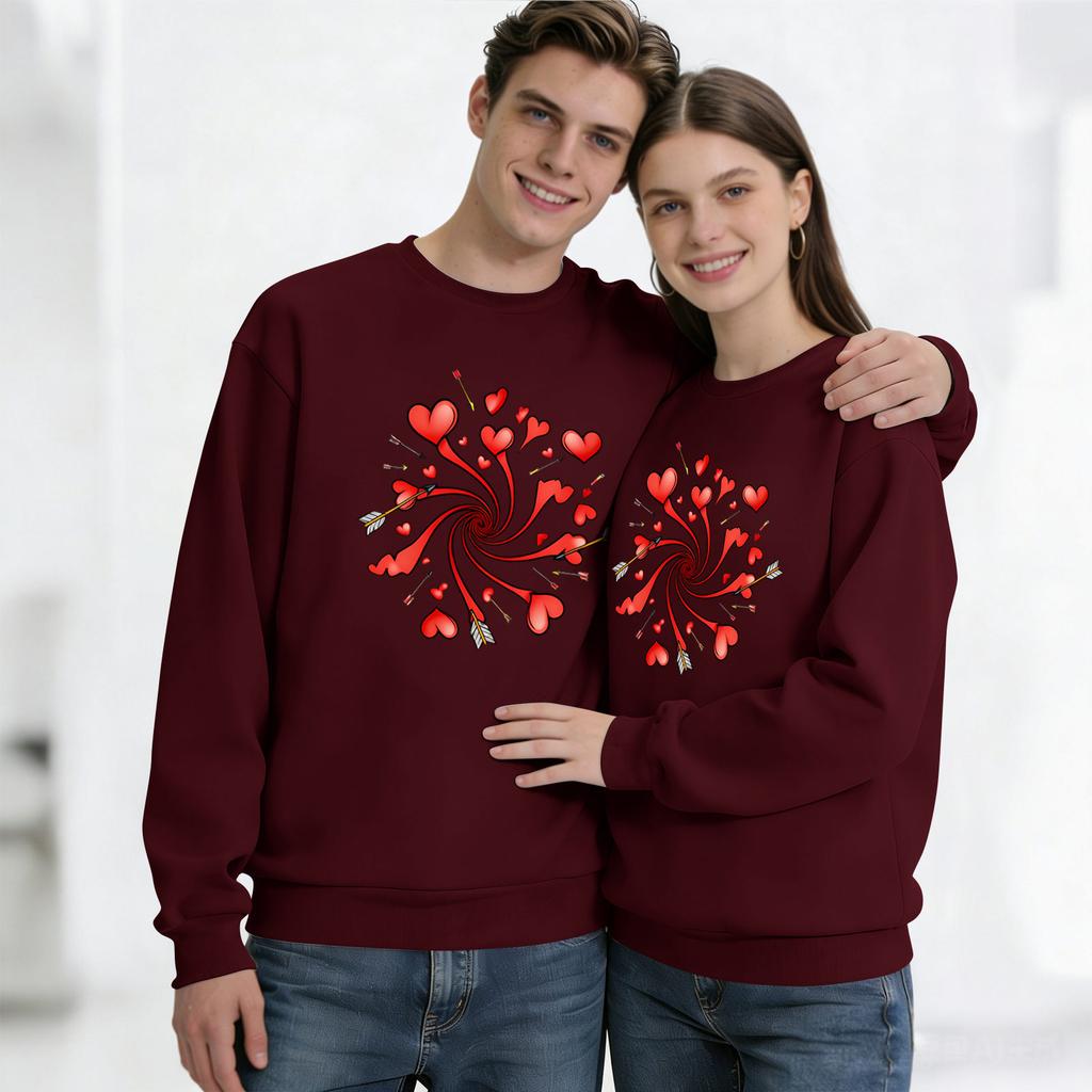 Men's Round Neck Long Sleeve Top, Unisex, Couple Casual Sports Top