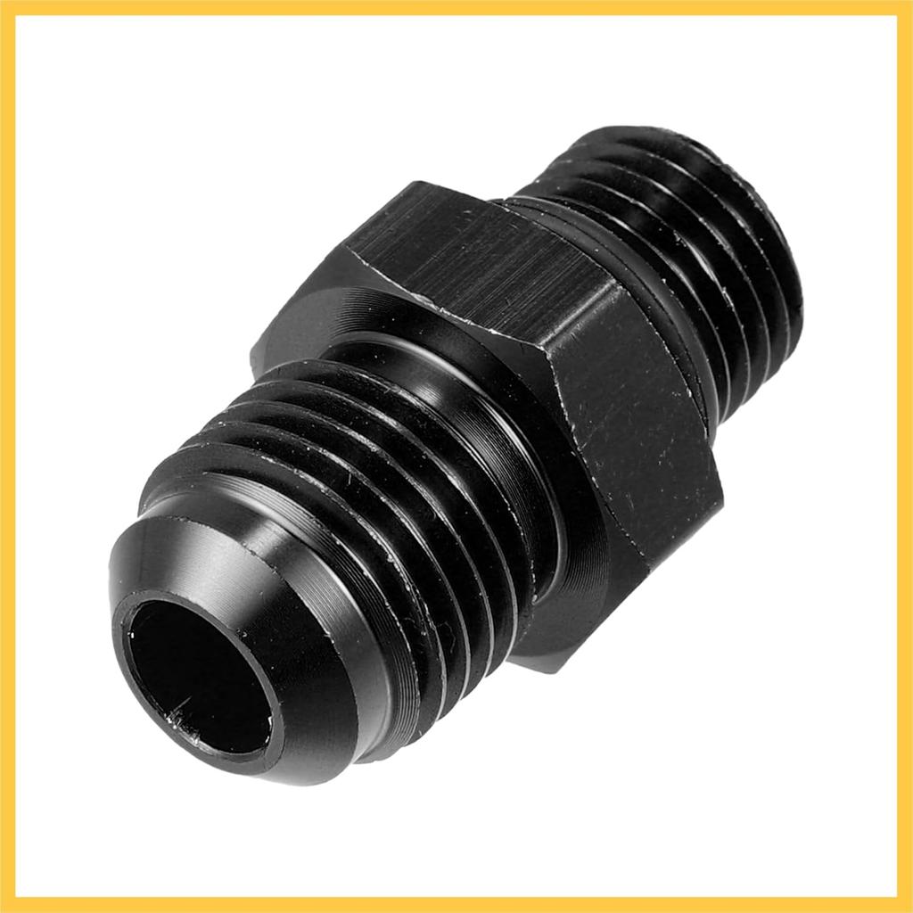 2pcs Black 6AN Male to M12 x 1.25mm Thread Tube Hardline Fuel Line Adapter Oil Gas Pipe Fitting Auto Replacement Parts
