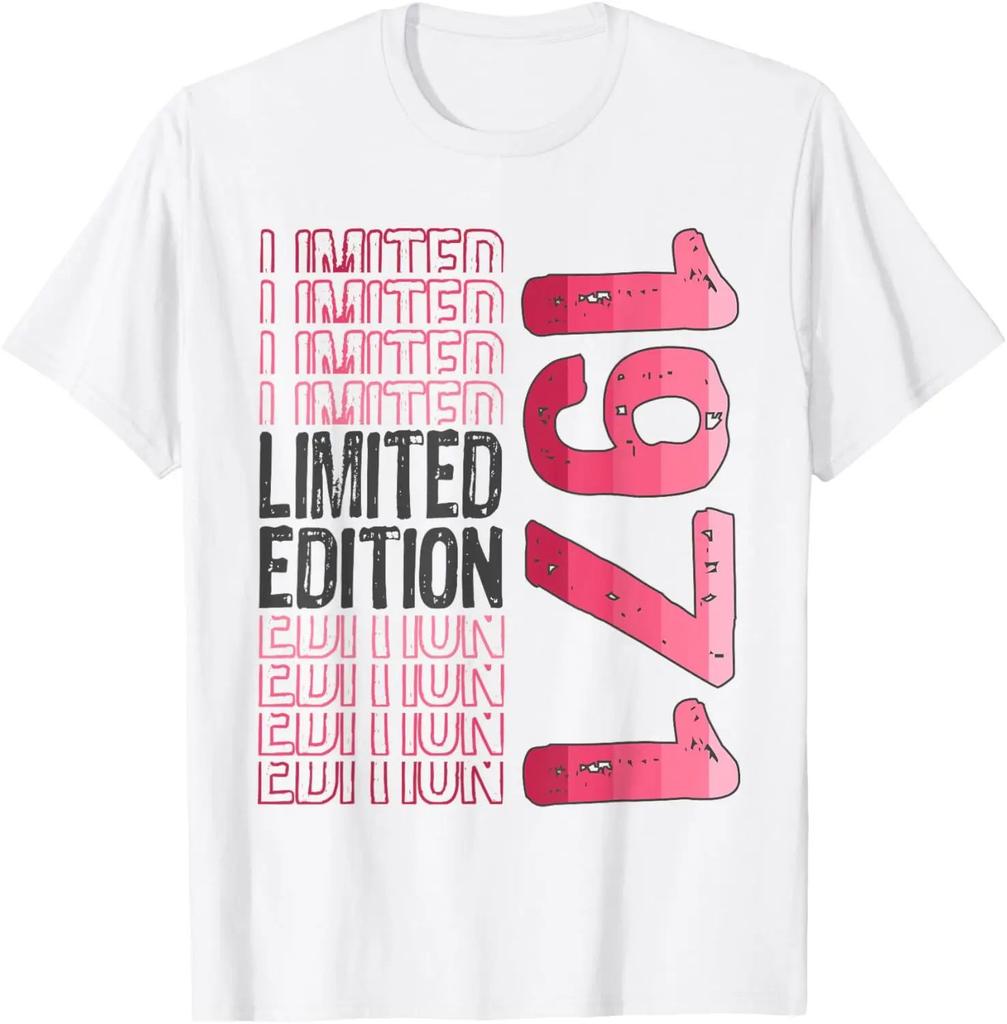 Awesome Year 1971 Vintage Since 1971 Limited Edition 1971 Tshirt Short Sleeve Unisexs Clothing Graphic T Shirts Camiseta Hombre