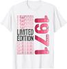 Awesome Year 1971 Vintage Since 1971 Limited Edition 1971 Tshirt Short Sleeve Unisexs Clothing Graphic T Shirts Camiseta Hombre
