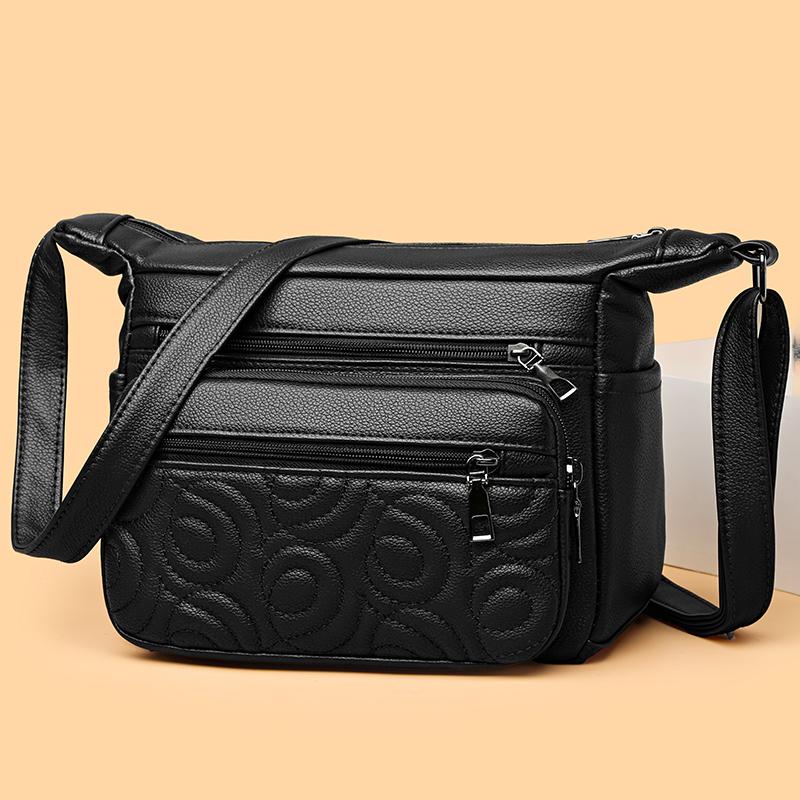 Women's Shoulder Bag Mother Bag Crossbody Multi-Layer Bag Small Square Bag Mobile Phone Bag