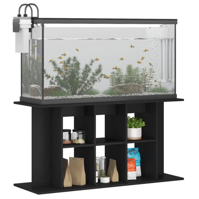 VidaXL Support pour aquarium noir 120x40x60 cm bois d'ingénierie 833592