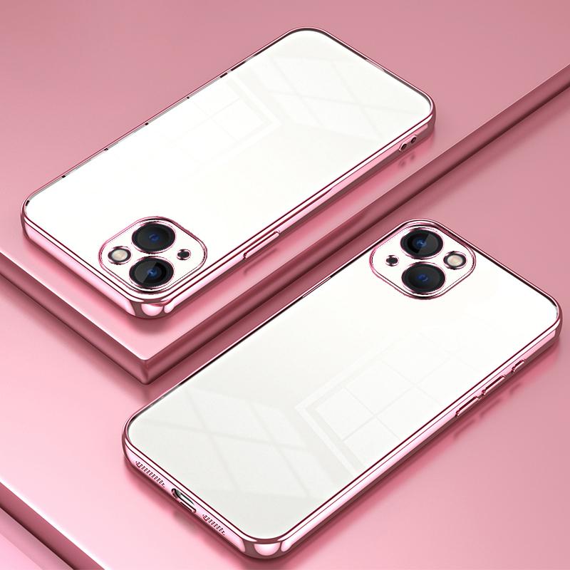 

For iPhone 13 Shockproof Case Electroplating TPU Phone Cover Silver