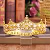 Crystal Rhinestone Round Crown Tiara Hair Jewelry Wedding Hair Accessories Bridal Hair Jewelry Queen Party Crown and Tiaras Gift