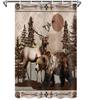 Rustic Bear Shower Curtain Country Wild Animals Forest Plank Background Mountain Woodland Nature Retro Bathroom Decor Gift