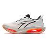 Anta Wormhole Commuting Versatile Running Shoes Fabric Shock Absorption Wear Resistant Low Top Sneakers Men Sneakers Gray Orange 112535543R-4