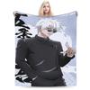 Gojo Satoru Blankets Winter  Super Soft Throw Blanket For Girl Bedroom Flannel Bedspread Bed Cover