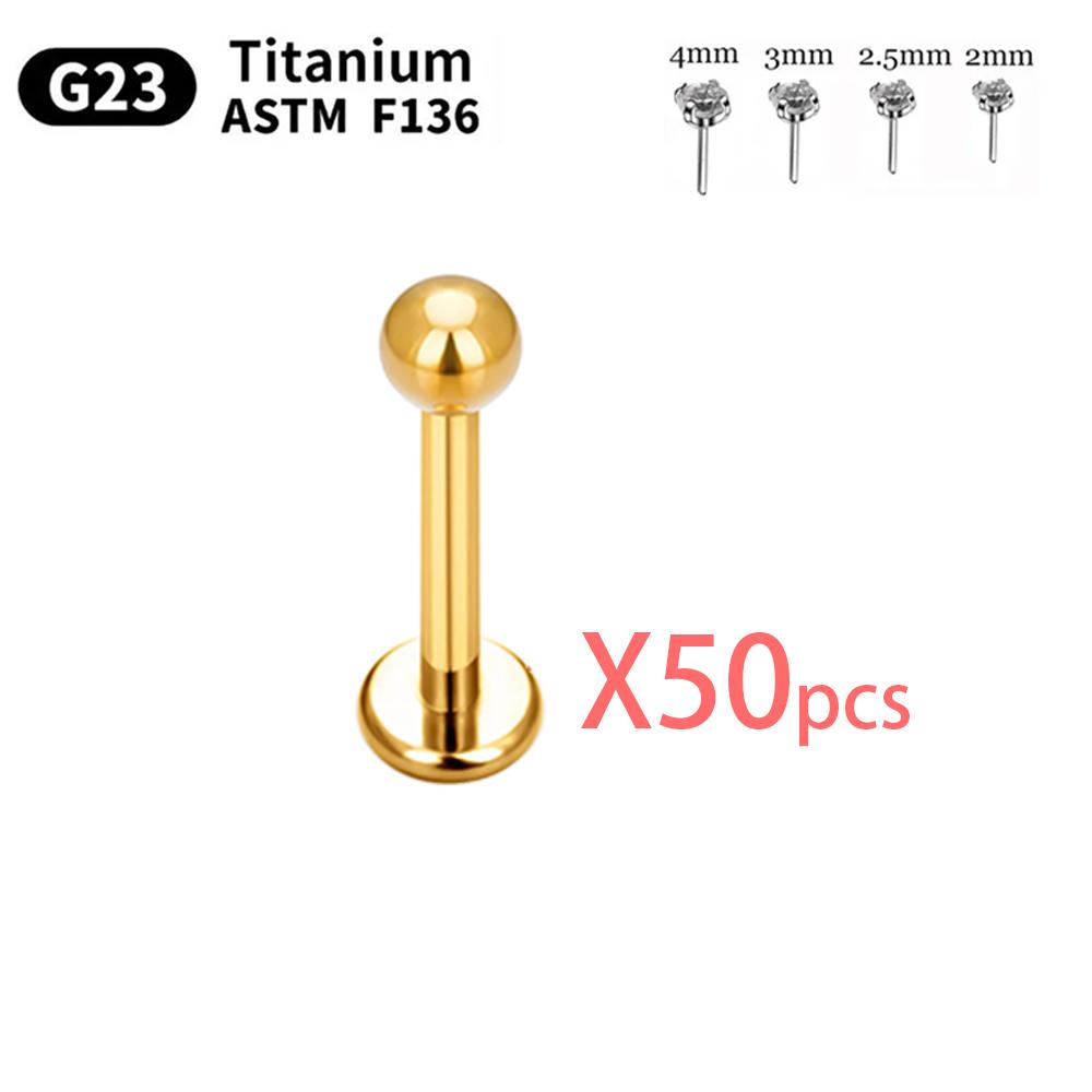 10/50 Stück G23 Titan Piercing Labret Lippe ASTM F136 Körperschmuck Nasenstecker Ohrringe Für Frauen 20/18/16G