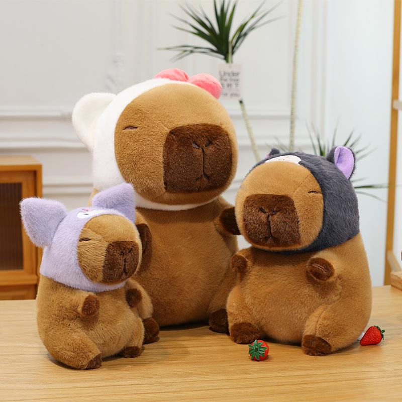 New Hooded Kapibara Plush Toy Kulomi Hood Capybara Doll Girl Children's Ragdoll